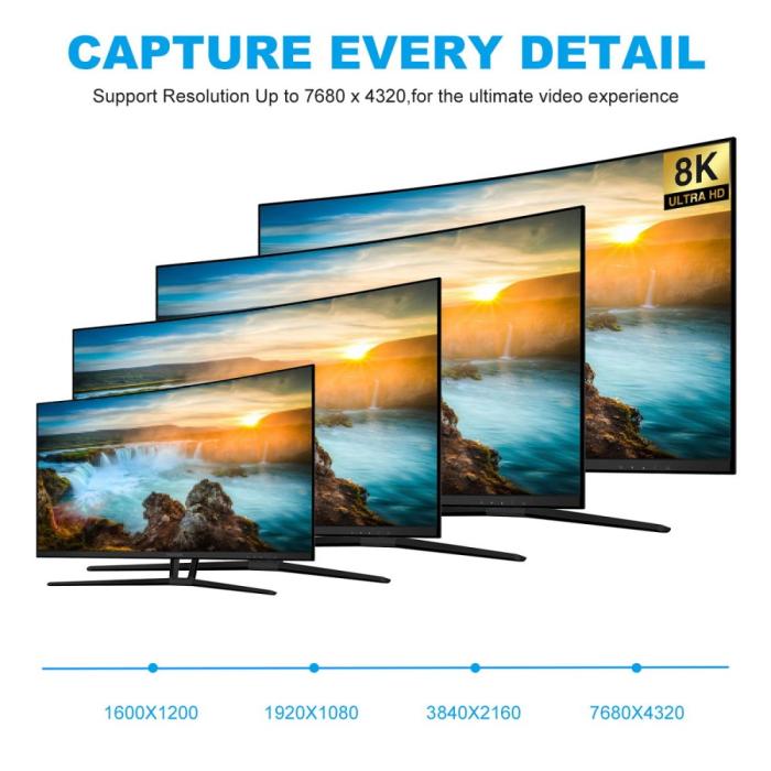 Bild 4,  Mini DisplayPort DP till DisplayPort Adapter 8K 60Hz Blå