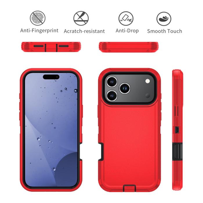 Bild 5,  iPhone 17 Pro Skal Extreme Shockproof Hybrid Röd