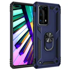  Huawei P40 - St&ouml;tt&aring;ligt Ring Skal - M&ouml;rk Bl&aring;