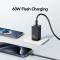 USAMS USAMS 1m 60W USB-C - USB-C Kabel Rosa