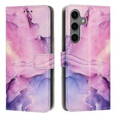  Samsung Galaxy A27 5G Fodral L&auml;der Marmor Rosa/Lila
