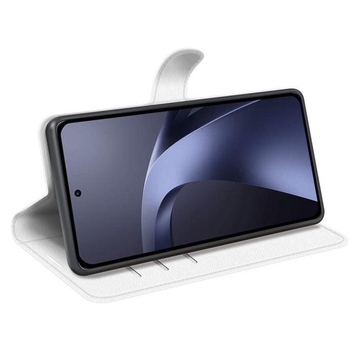 Bild 2,  Xiaomi 17T Pro Fodral Litchi Läder Vit