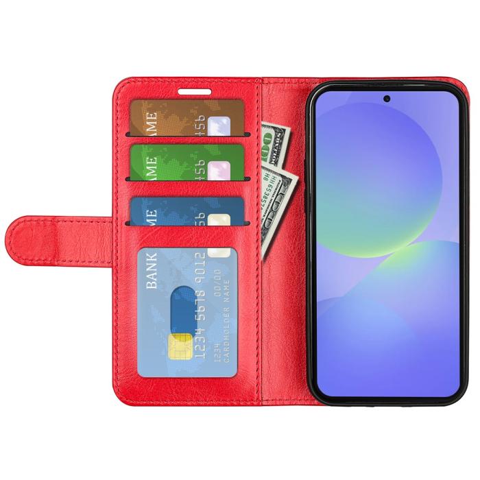 Bild 2,  Samsung Galaxy A37 5G Fodral Crazy Horse Läder Röd