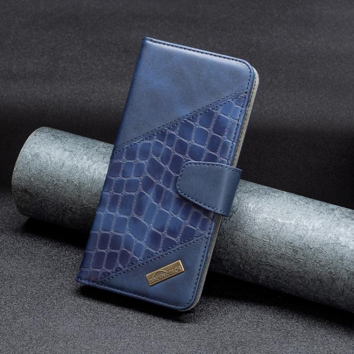 Bild 6,  Samsung Galaxy A33 5G Fodral Krokodil Textur Blå