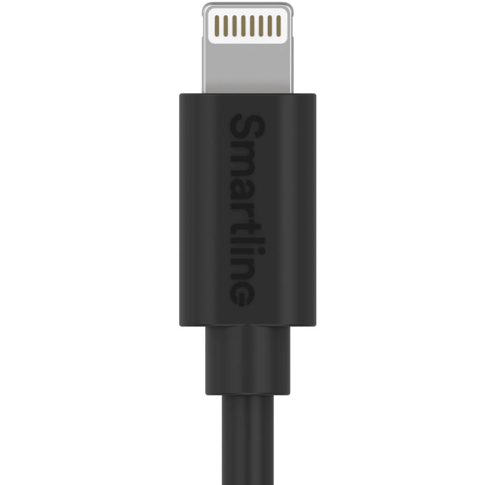 Smartline Smartline 1m MFi Lightning Laddningskabel Svart
