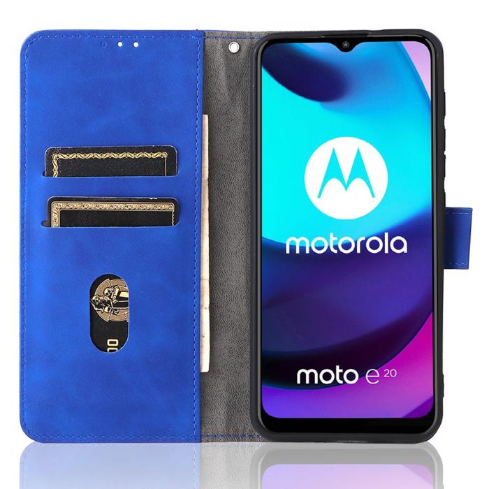 Bild 4,  Motorola Moto E20 Fodral Solid Blå