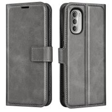 Motorola Moto G51 Fodral PU L&auml;der Gr&aring;