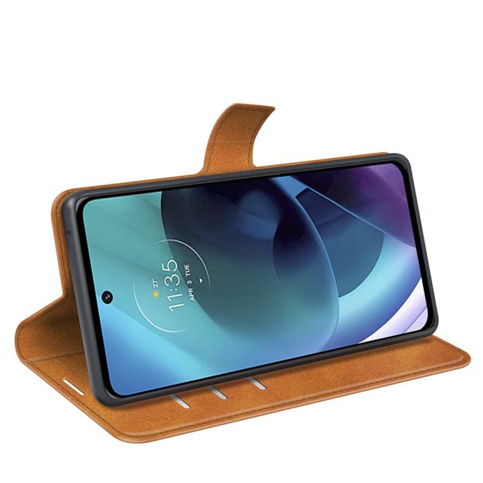 Bild 5,  Motorola Moto G51 Fodral PU Läder Brun