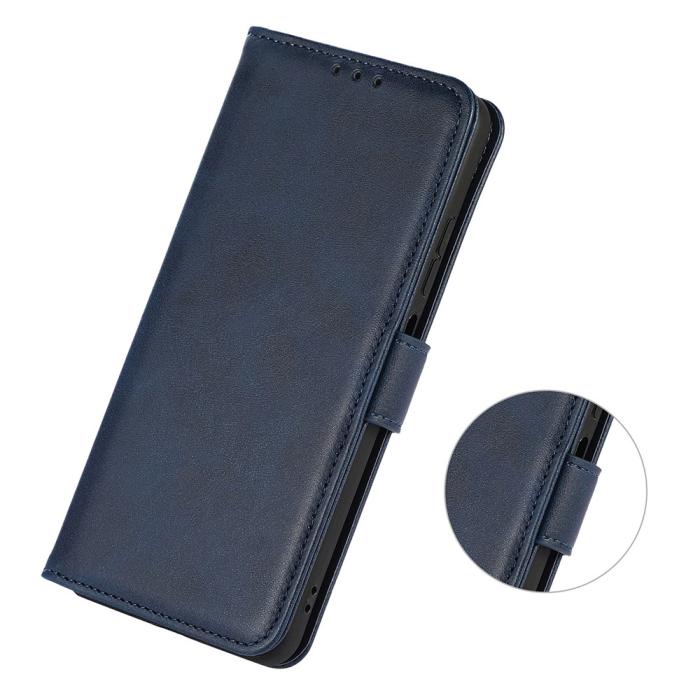 Bild 4,  Sony Xperia 10 VI Läder Fodral Läder Solid Blå