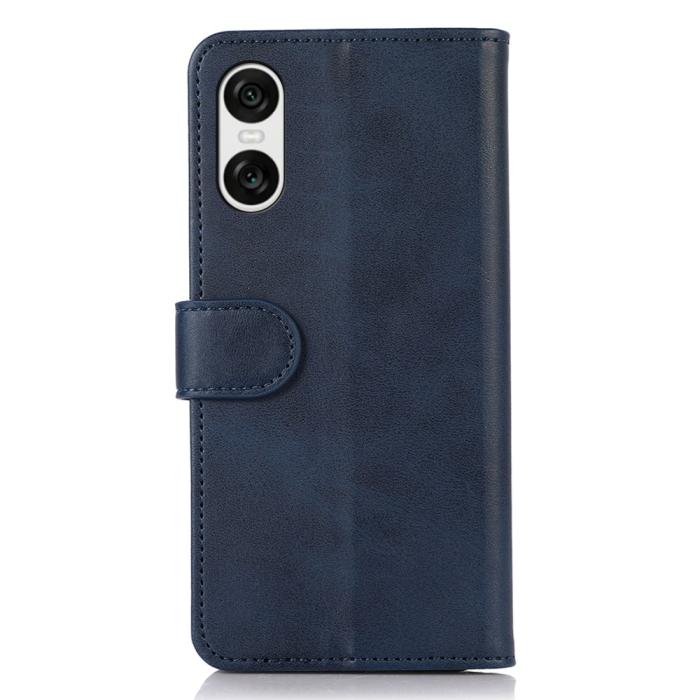 Bild 6,  Sony Xperia 10 VI Läder Fodral Läder Solid Blå