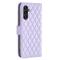  Samsung Galaxy A55 5G Fodral Diamond Läder Lila