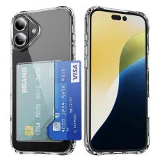  iPhone 17 Skal Med Korth&aring;llare Transparent