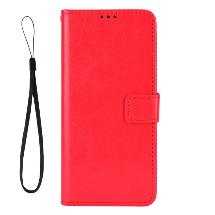 Bild 3,  Sony Xperia 1 VII Fodral Crazy Horse Läder Röd