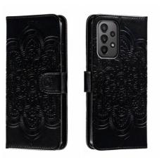  Samsung Galaxy A24 5G Fodral Mandala L&auml;der Svart