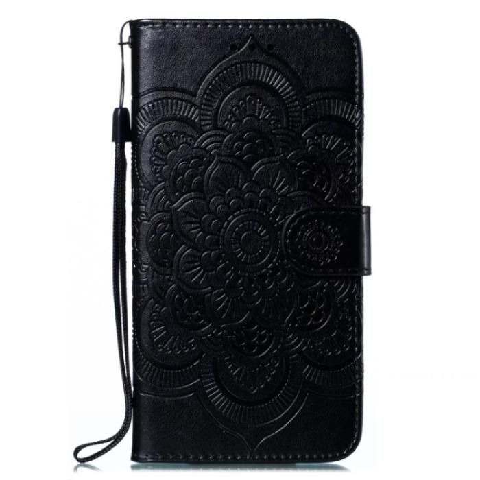 Bild 2,  Samsung Galaxy A24 5G Fodral Mandala Läder Svart