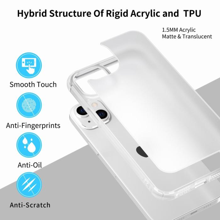 Bild 4, LEEU DESIGN LEEU DESIGN iPhone 14 Skal AirBag Hybrid Matt Transparent