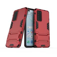  Huawei P40 - Hybrid Skal med Kickstand - R&ouml;d