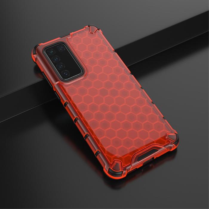 Bild 4,  Huawei P40 - Armor Honeycomb Textur - Röd