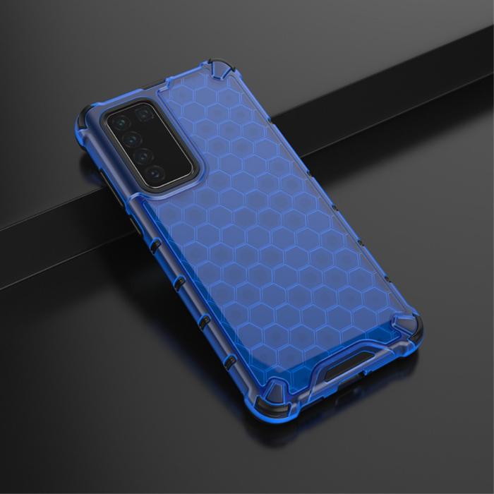 Bild 4,  Huawei P40 - Armor Honeycomb Textur - Blå