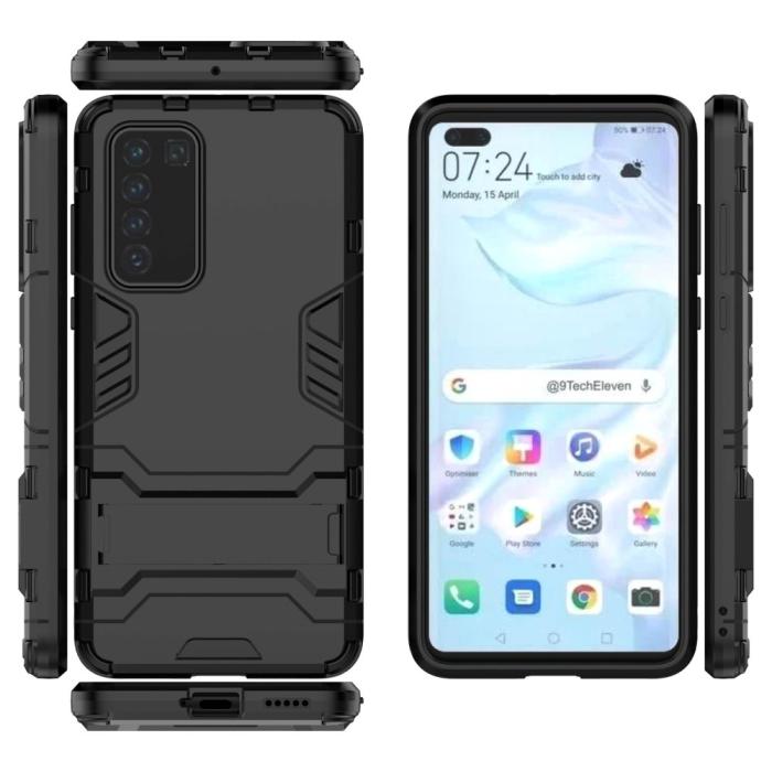 Bild 5,  Huawei P40 - Hybrid Skal med Kickstand - Svart