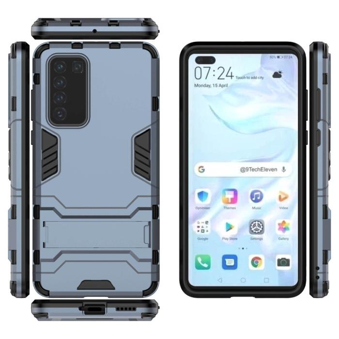 Bild 2,  Huawei P40 - Hybrid Skal med Kickstand - Navy Blue