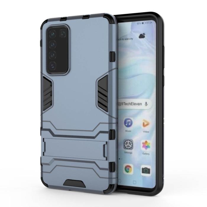Bild 5,  Huawei P40 - Hybrid Skal med Kickstand - Navy Blue