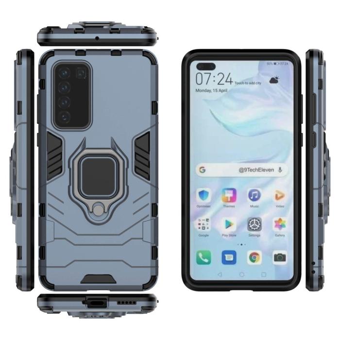 Bild 2,  Huawei P40 - Hybrid Ring Skal - Navy Blue