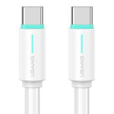 USAMS USAMS 1m 60W USB-C - USB-C Kabel Vit