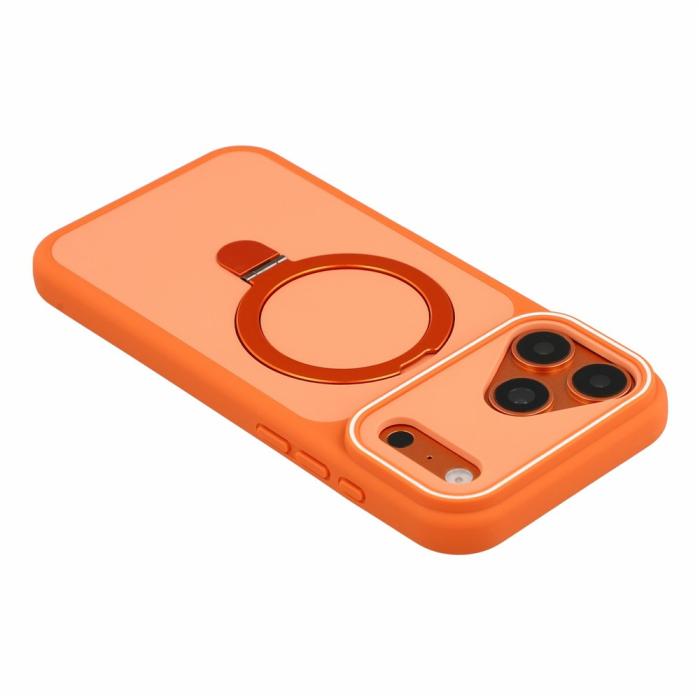 Bild 5,  iPhone 18 Pro / 17 Pro Skal MagSafe Stativ 2-färg Hybrid Orange