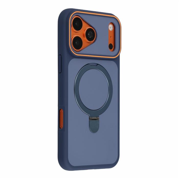 Bild 2,  iPhone 18 Pro / 17 Pro Skal MagSafe Stativ 2-färg Hybrid Blå