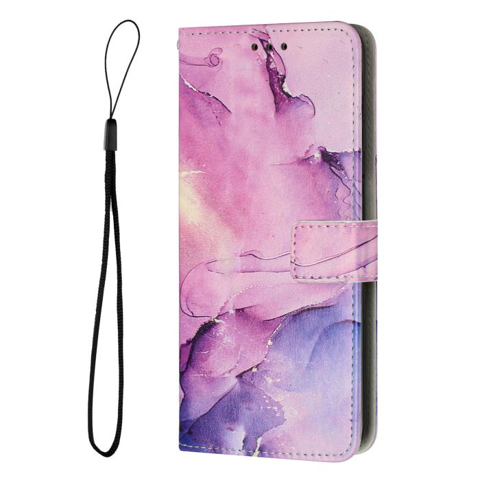 Bild 2,  Samsung Galaxy A27 5G Fodral Läder Marmor Rosa/Lila