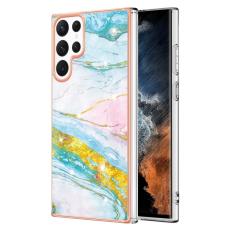  Samsung Galaxy S23 Ultra Skal Marmor TPU Gr&ouml;n