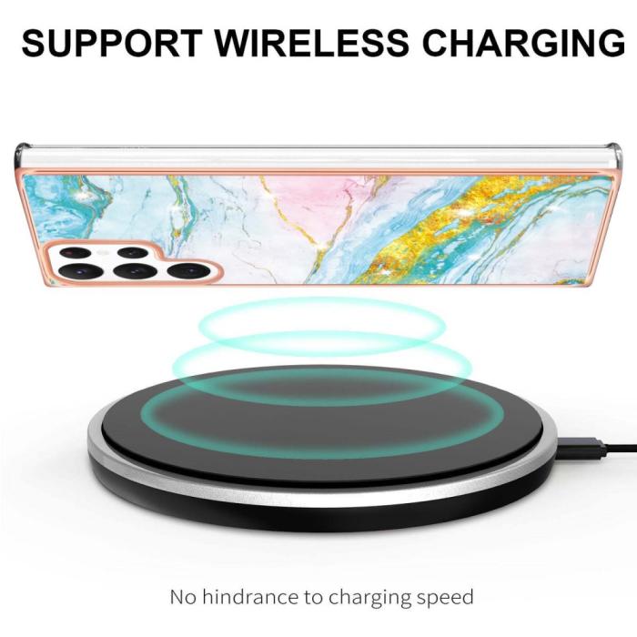 Bild 3,  Samsung Galaxy S23 Ultra Skal Marmor TPU Grön
