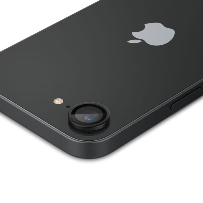 Bild 4, Spigen Spigen iPhone 17e / 16e 2-PACK Linsskydd GLAS.tR Optik Svart