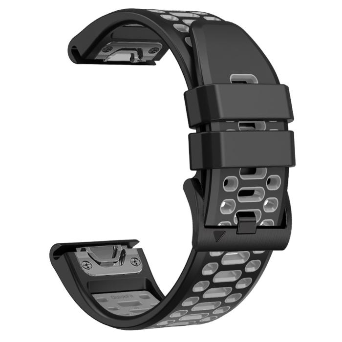 Bild 2,  Klockarmband 26 mm Dual-Color Robust Svart/Grå