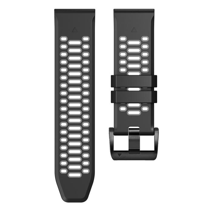 Bild 3,  Klockarmband 26 mm Dual-Color Robust Svart/Grå