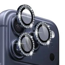 NORTHJO NORTHJO iPhone 17 Pro/17 Pro Max Linsskydd Strass Bl&aring;