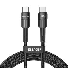 ESSAGER ESSAGER 3m 100W 5A PD USB-C - USB-C Laddningskabel Svart