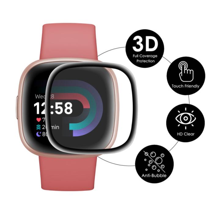 Bild 2, ENKAY ENKAY Fitbit Versa 4/Sense 2 Skärmskydd Heltäckande