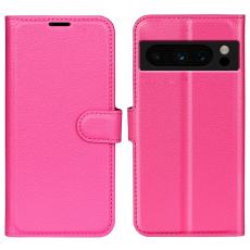  Google Pixel 8 Pro Fodral Litchi Textur Rosa