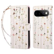  Google Pixel 11 Pro XL Fodral Med Tryck Blommor Vit