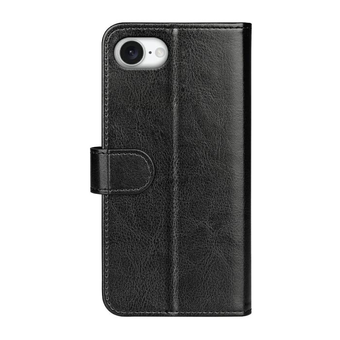 Bild 6,  iPhone 17e / 16e Fodral Crazy Horse Läder Svart