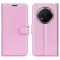  Honor Magic7 Lite Fodral Litchi Läder Ljus Rosa