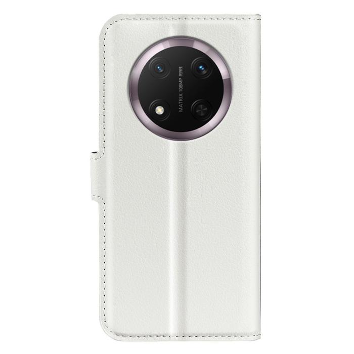 Bild 6,  Honor Magic7 Lite Fodral Litchi Läder Vit