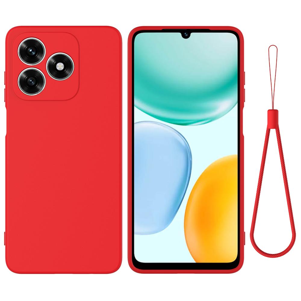  Honor X5c Plus Skal Liquid Silikon Röd