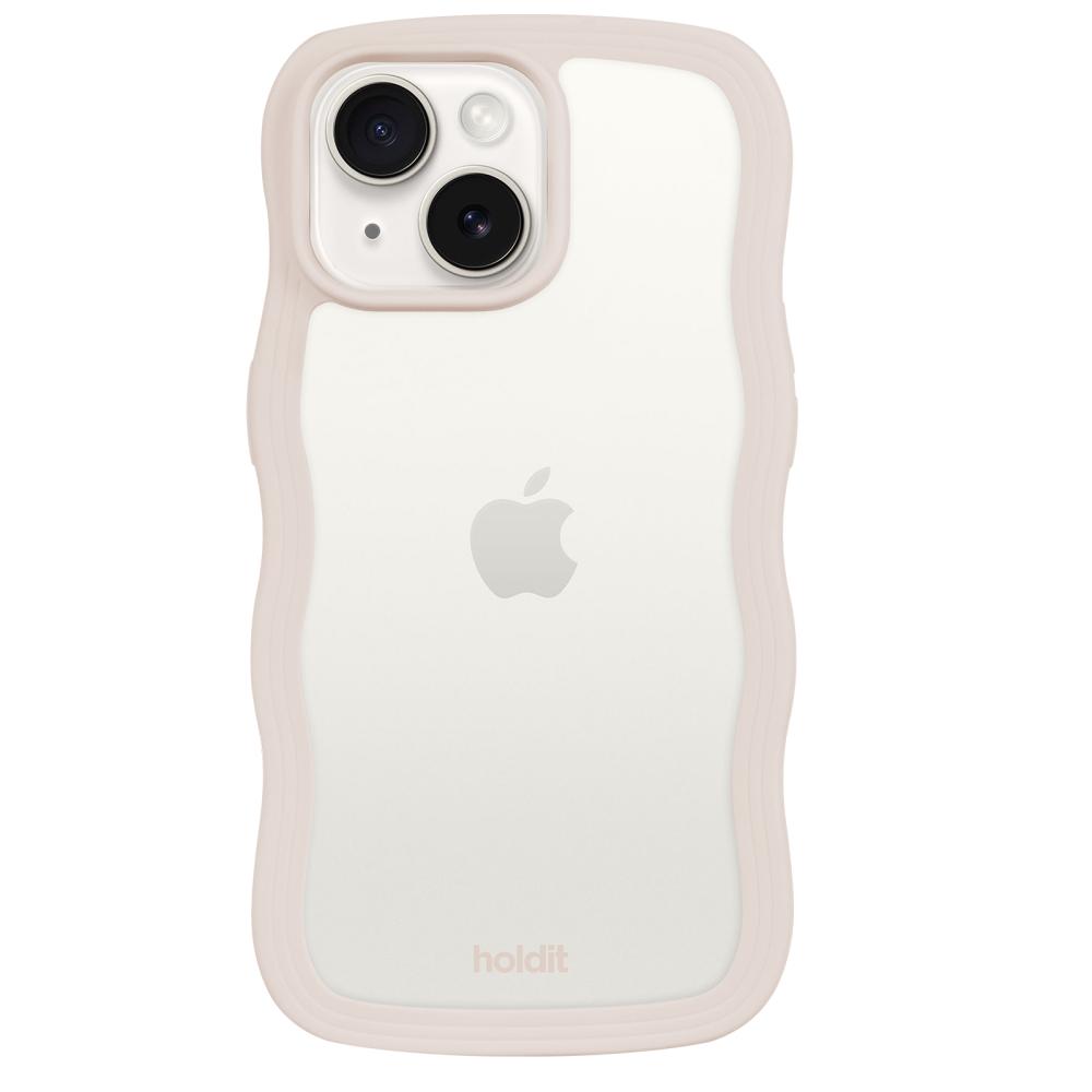 holdit holdit iPhone 15 Plus / 14 Plus Skal Wavy Light Beige Transparent