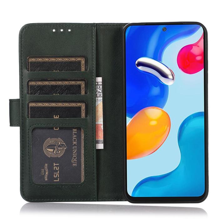 Bild 2,  Sony Xperia 10 VI Läder Fodral Läder Solid Grön