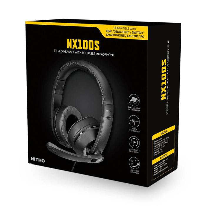 Bild 2, NITHO NITHO Headset Gaming NX100S Svart