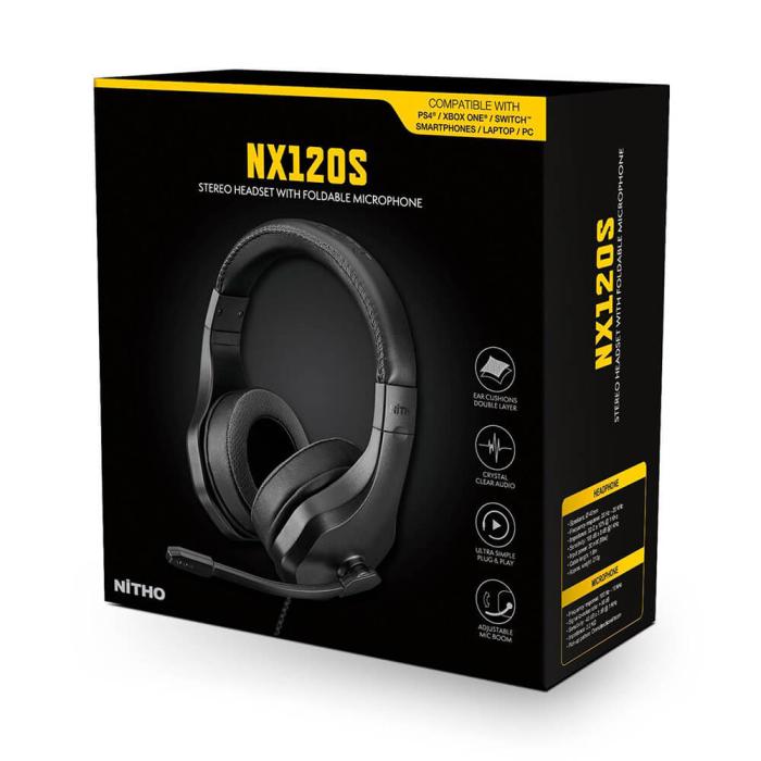 Bild 2, NITHO NITHO Headset Gaming NS120S Svart