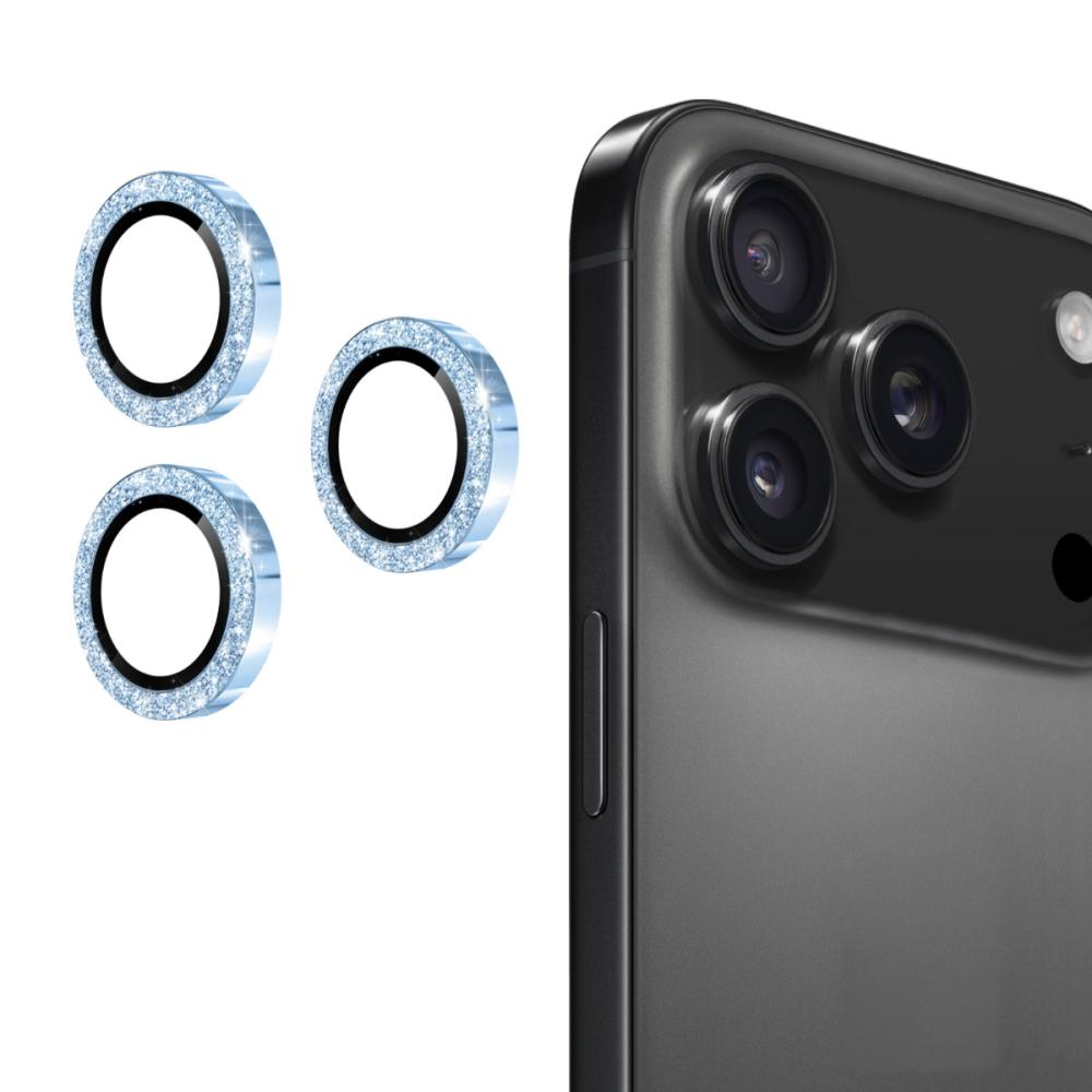 ENKAY ENKAY Phone 17 Pro Max / 17 Pro Linsskydd Glitter Blå